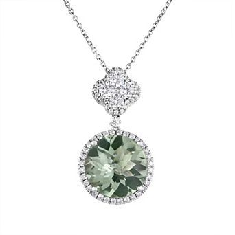 Oro Leoni Sterling Silver Cubic Zirconia Pendant Necklace