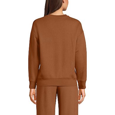 Women's Lands' End Oversized Long Sleeve Crew Neck Sweatshirt