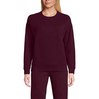 Women's Lands' End Oversized Long Sleeve Crew Neck Sweatshirt