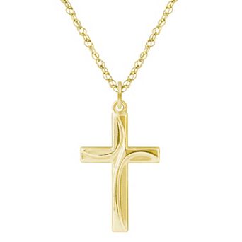 Celebration Gems 10k Gold Cross Pendant Necklace
