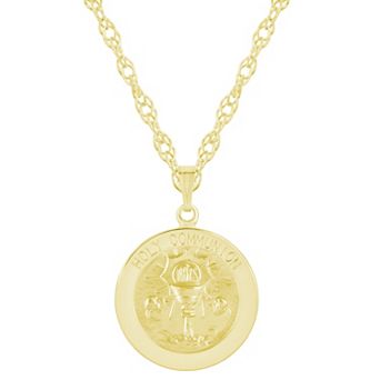 Celebration Gems Sterling Silver Holy Communion Medallion Pendant Necklace