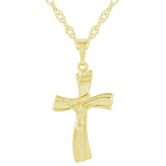Celebration Gems Sterling Silver Crucifix Cross Pendant Necklace