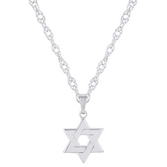 Celebration Gems Sterling Silver Star of David Pendant Necklace