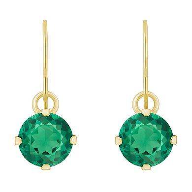 Celebration Gems 10k Gold Multi-Gemstone Drop Earrings