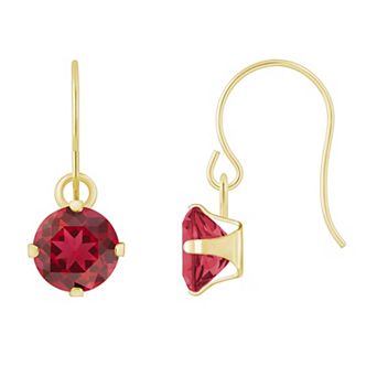 Celebration Gems 10k Gold Multi-Gemstone Drop Earrings