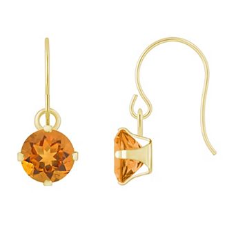 Celebration Gems 10k Gold Multi-Gemstone Drop Earrings