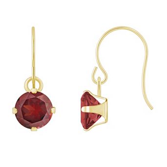 Celebration Gems 10k Gold Multi-Gemstone Drop Earrings