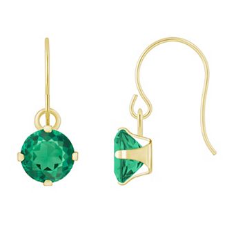 Celebration Gems 10k Gold Multi-Gemstone Drop Earrings