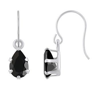 Celebration Gems 10k White Gold Pear Shape Drop Earrings