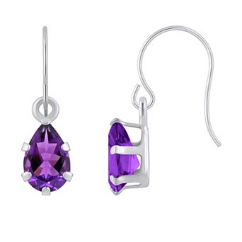 Celebration Gems 10k White Gold Pear Shape Drop Earrings