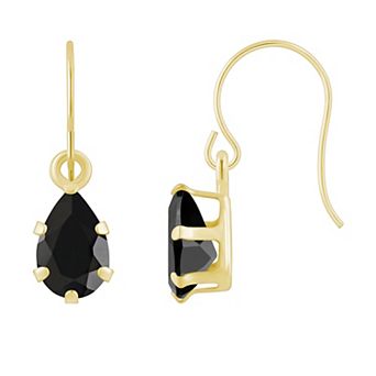 Celebration Gems 10k Gold Pear Shape Gemstone Drop Earrings