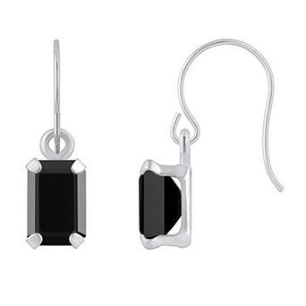Celebration Gems 10k White Gold Lab Created Gemstone Drop Earrings