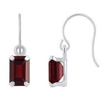 Celebration Gems 10k White Gold Lab Created Gemstone Drop Earrings