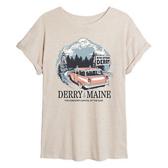Juniors' IT Welcome To Derry Maine Oversized Tee