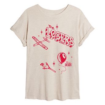 Juniors' IT Welcome To Derry The Losers Oversized Tee