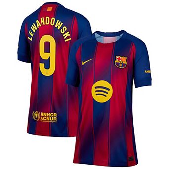 Youth Nike Robert Lewandowski Blue Barcelona 2025/26 Home Replica Jersey