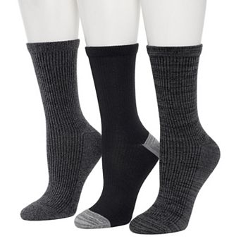 Women's Cuddl Duds® 3 pk Mock Rib Crew Socks