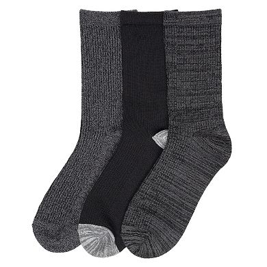 Women's Cuddl Duds® 3-pk. Mock Rib Crew Socks