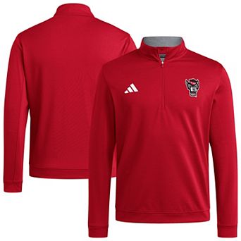 Men's adidas Red NC State Wolfpack Elevated Tri-Blend Quarter-Zip Pullover