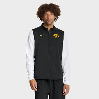 Men's Nike Black Iowa Hawkeyes Primetime Victory Performance Full-Zip Vest