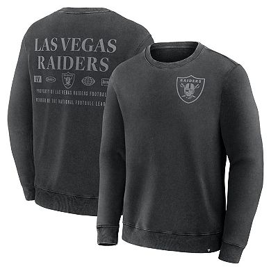 Men's Fanatics Black Las Vegas Raiders Deep Route Pullover Sweatshirt