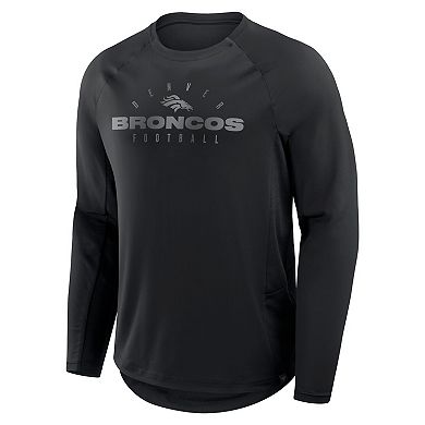 Men's Fanatics Black Denver Broncos Coverage Scheme Long Sleeve T-Shirt