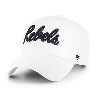 Men's '47 White Ole Miss Rebels Clean Up Adjustable Hat