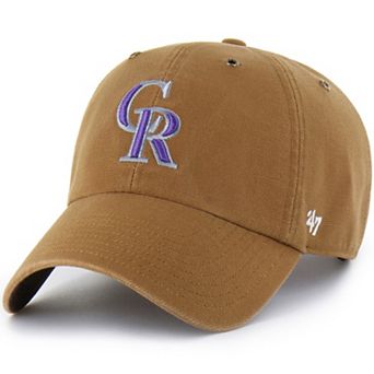 Men's Carhartt x '47 Brown Colorado Rockies Clean Up Adjustable Hat
