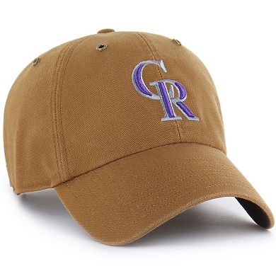 Men's Carhartt x '47 Brown Colorado Rockies Clean Up Adjustable Hat