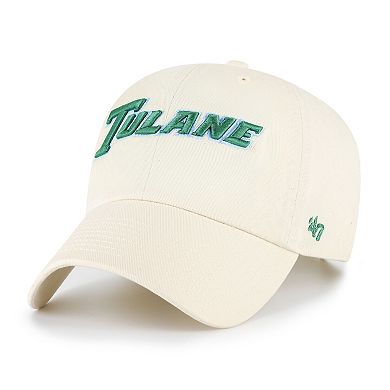 Men's '47 Sand Tulane Green Wave Clean Up Adjustable Hat