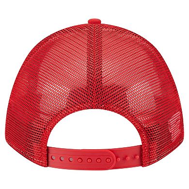 Unisex New Era White/Red Indiana Fever 9FORTY A-Frame Graphic Trucker Hat