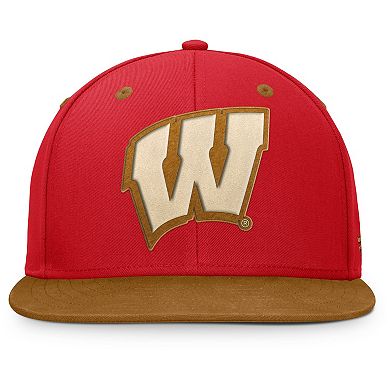 Men's Fanatics Red/Brown Wisconsin Badgers NoBo Fitted Hat