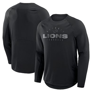 Men's Fanatics Black Detroit Lions Coverage Scheme Long Sleeve T-Shirt