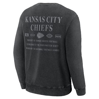 Men's Fanatics Black Kansas City Chiefs Deep Route Pullover Sweatshirt