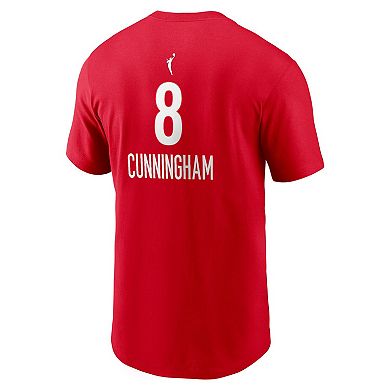 Men's Nike Sophie Cunningham Red Indiana Fever Rebel Name & Number T-Shirt