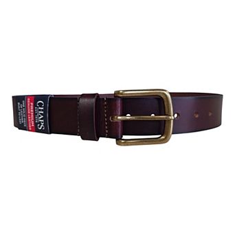 Men's Chaps Genuine Leather Belt With Antique Brass Buckle