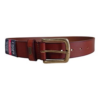 Men's Chaps Genuine Leather Belt With Antique Brass Buckle