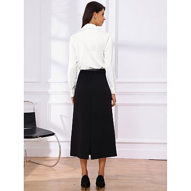 Button Up Leotard Shirt for Women's Satin Long Sleeve Notched Lapel Business Work Bodysuit