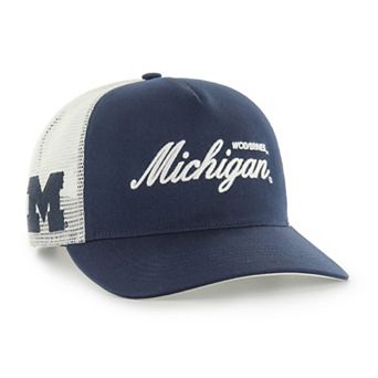 Unisex '47 Navy Michigan Wolverines Contemporary Basics Foundation Trucker Hitch Adjustable Hat