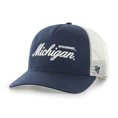 Unisex '47 Navy Michigan Wolverines Contemporary Basics Foundation Trucker Hitch Adjustable Hat