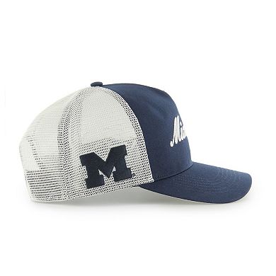 Unisex '47 Navy Michigan Wolverines Contemporary Basics Foundation Trucker Hitch Adjustable Hat