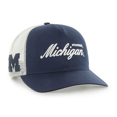 Unisex '47 Navy Michigan Wolverines Contemporary Basics Foundation Trucker Hitch Adjustable Hat