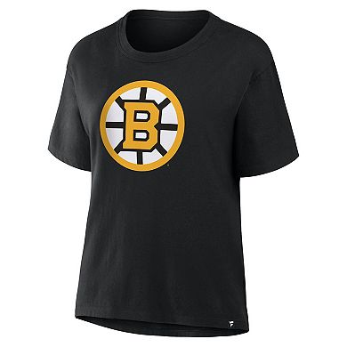 Women's Fanatics Black Boston Bruins Primary Logo Legacy T-Shirt