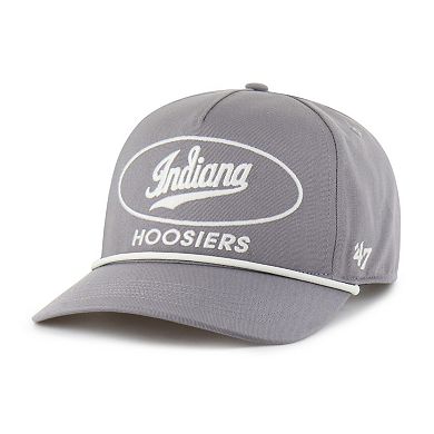 Men's '47 Gray Indiana Hoosiers Contemporary Basics Foundational Rope Hitch Adjustable Hat