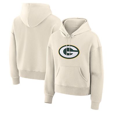 Women's Fanatics Cream Green Bay Packers Dove Legacy Pullover Hoodie