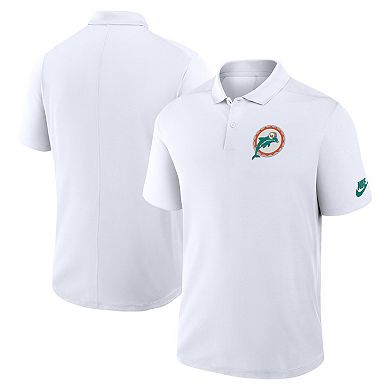 Men's Nike White Miami Dolphins Rewind Victory Performance Polo