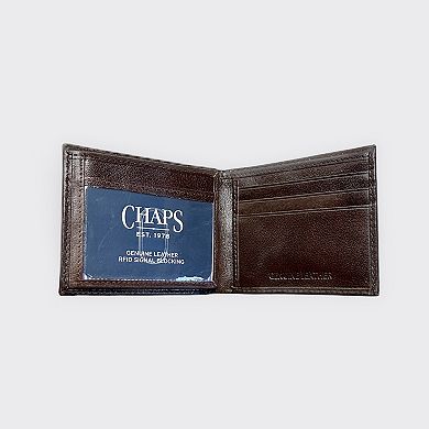 Men's Chaps Traveler RFID Leather Wallet