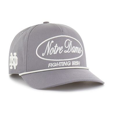 Men's '47 Gray Notre Dame Fighting Irish Contemporary Basics Foundational Rope Hitch Adjustable Hat