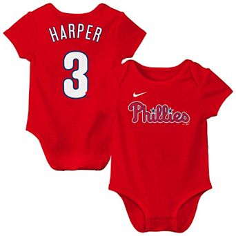 Infant Nike Bryce Harper Red Philadelphia Phillies Name & Number Fuse Bodysuit