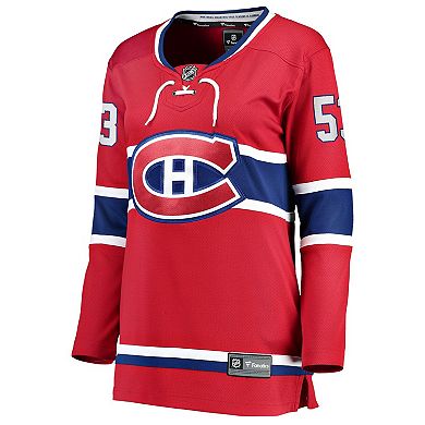 Women's Fanatics Noah Dobson Red Montreal Canadiens Home Breakaway Jersey